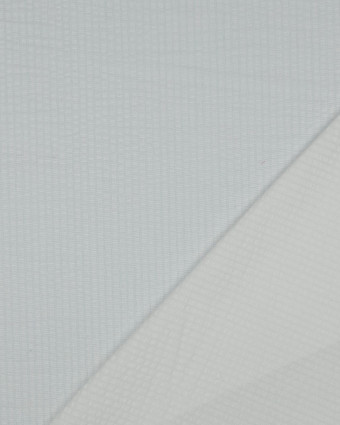 Tissu Seersucker Uni Rayures Ecru - Mercerine