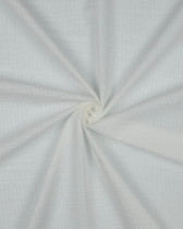 Coupon - Tissu Seersucker Uni Rayures Ecru