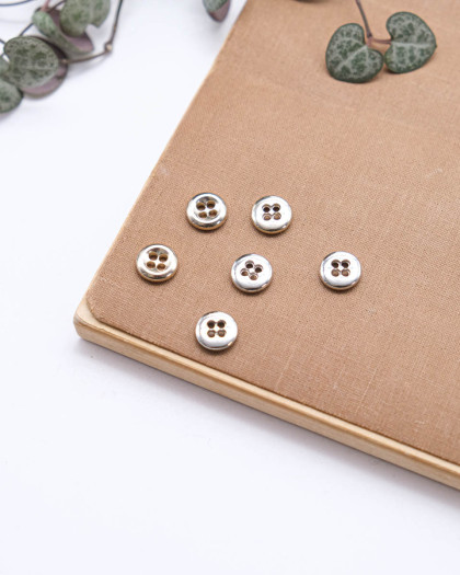 Bouton Zamac Argent & Or