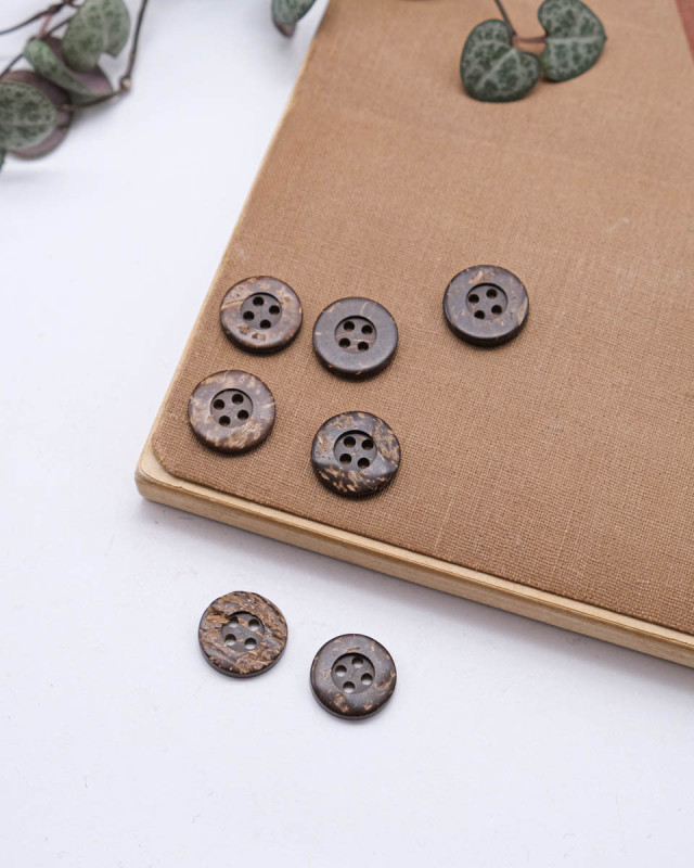Bouton Effet Bois Brulé - Mercerine
