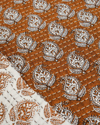 Tissu Jacquard Allover Bombay Curry - Mercerine