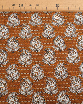 Tissu Jacquard Allover Bombay Curry - Mercerine
