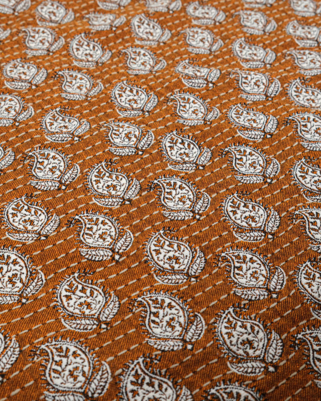 Tissu Jacquard Allover Bombay Curry - Mercerine