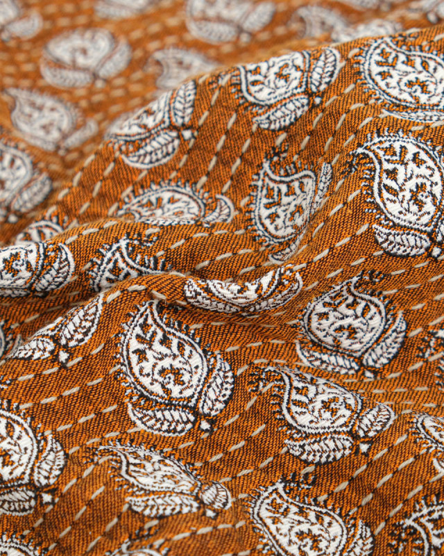 Tissu Jacquard Allover Bombay Curry - Mercerine