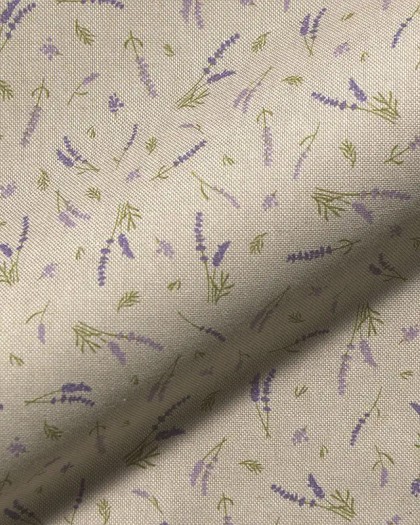 Tissu Effet Lin Lavande - Mercerine