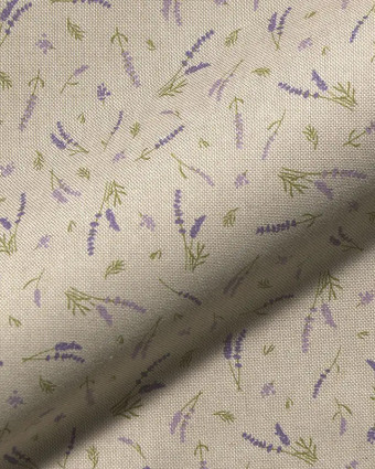 Tissu Effet Lin Lavande - Mercerine