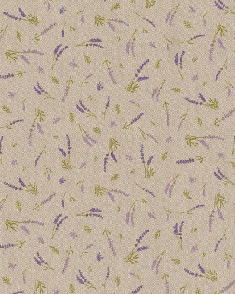 Tissu Effet Lin Lavande - Mercerine