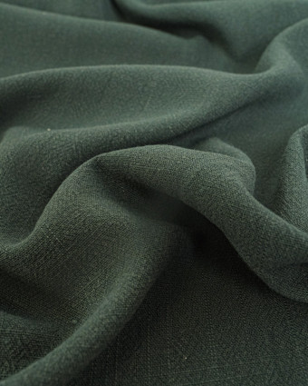 Tissu Lin Lavé Viscose Vert Sapin Luna - Mercerine