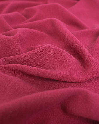 Tissu Lin Lavé Viscose Framboise Luna - Mercerine