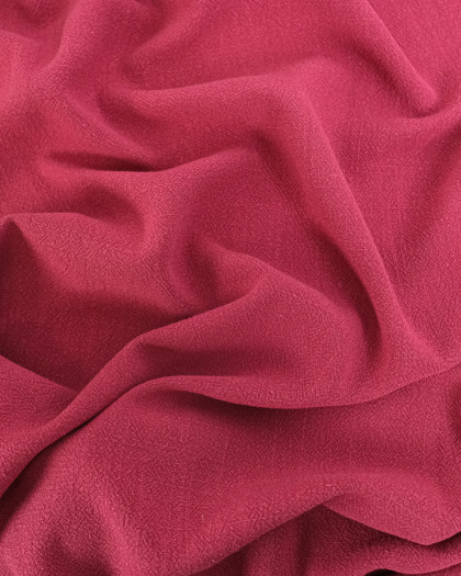 Tissu Lin Lavé Viscose Framboise Luna - Mercerine