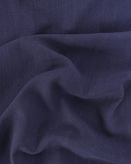 Tissu Lin Lavé Viscose Indigo Luna - Mercerine