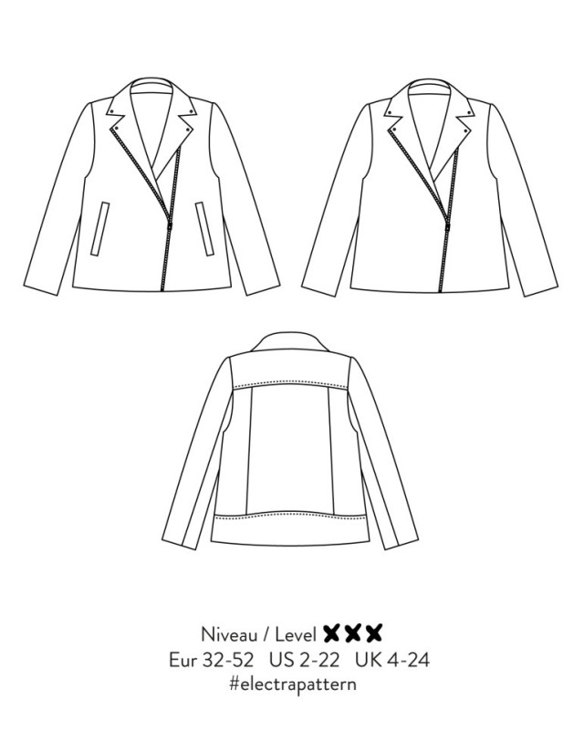 Patron Veste ELECTRA Femme - Atelier Scammit - Mercerine