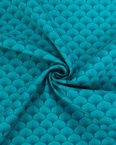 Popeline de coton Osaka Bleu Vert