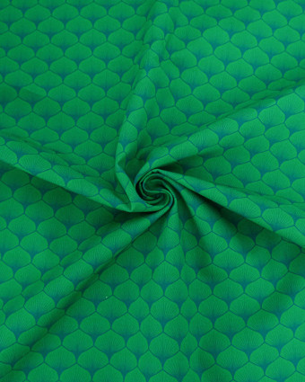 Popeline de coton Osaka Vert - Mercerine