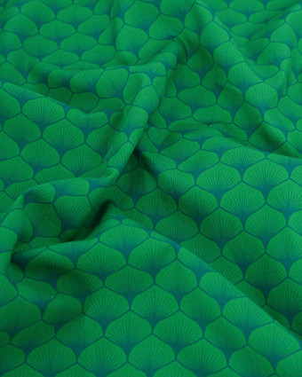 Popeline de coton Osaka Vert - Mercerine