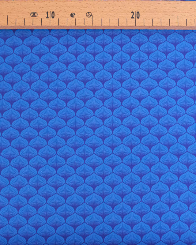 Popeline de coton Osaka Bleu - Mercerine