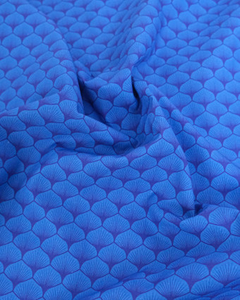 Popeline de coton Osaka Bleu - Mercerine