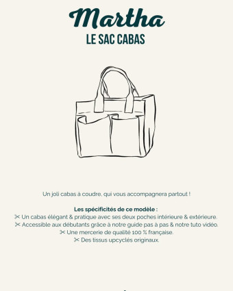 Patron couture Le Sac Cabas MARTHA - Maéli Paris - Mercerine