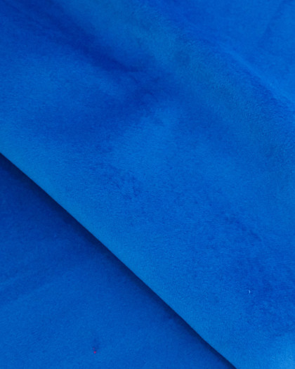 Tissu Velours Epais Ameublement Bleu Royal - Mercerine