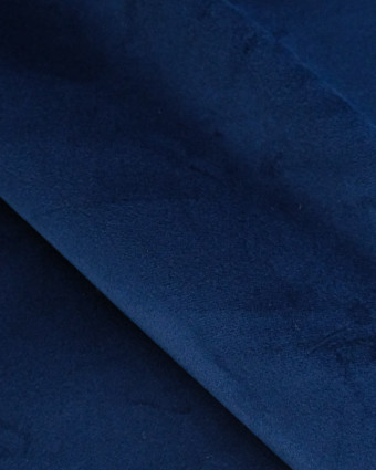 Tissu Velours Epais Ameublement Navy - Mercerine