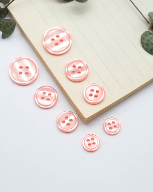 Bouton Bourrelet Vernis - Rose - Mercerine
