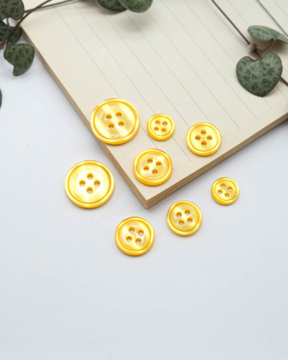 Bouton Bourrelet Vernis - Jaune