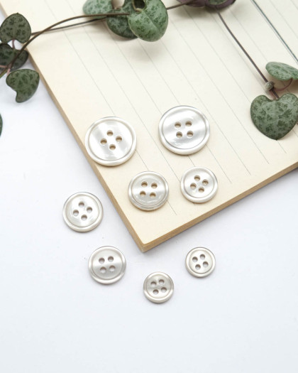 Bouton Bourrelet Vernis - Gris - Mercerine