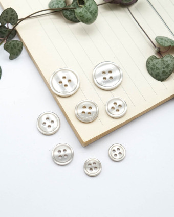 Bouton Bourrelet Vernis - Gris - Mercerine