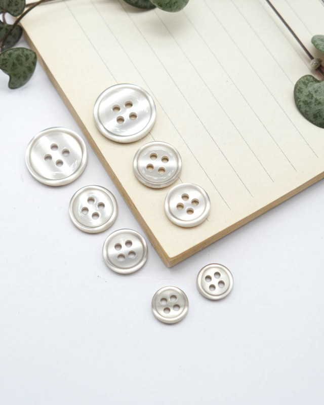 Bouton Bourrelet Vernis - Gris - Mercerine