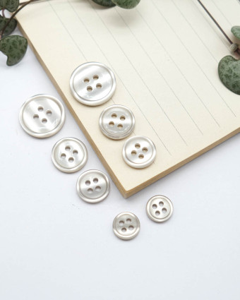 Bouton Bourrelet Vernis - Gris - Mercerine