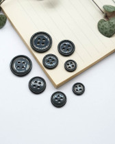 Bouton Bourrelet Vernis - Noir