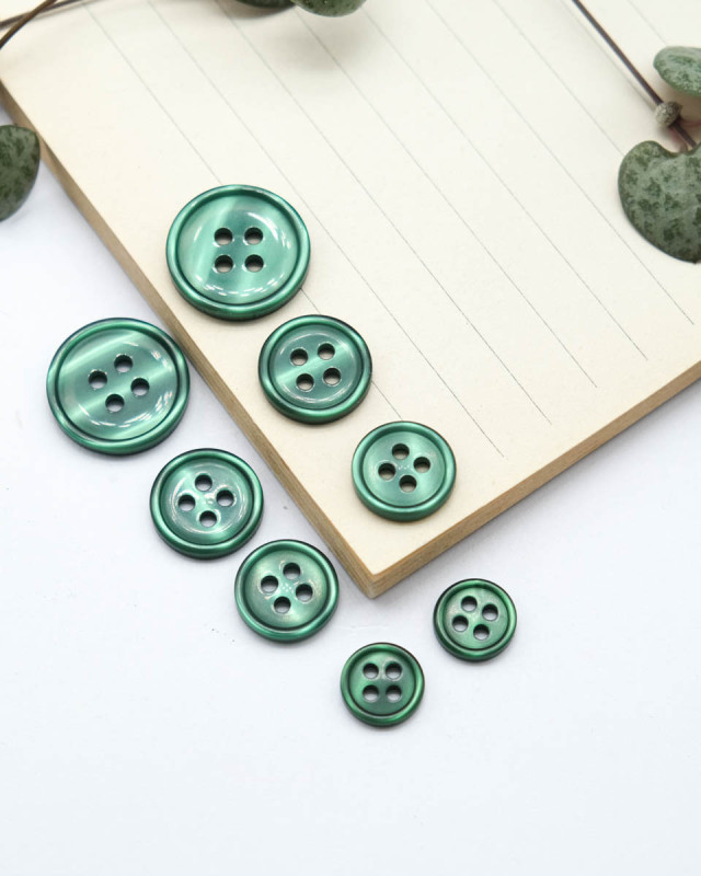 Bouton Bourrelet Vernis - Vert - Mercerine