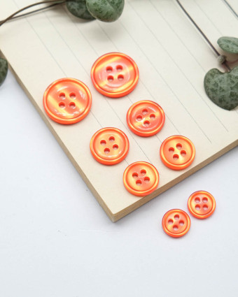 Bouton Bourrelet Vernis - Orange - Mercerine
