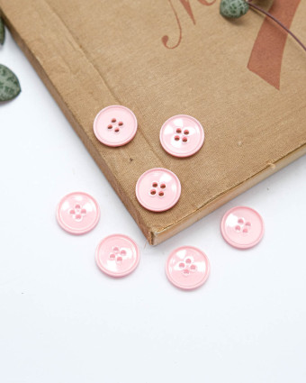 Bouton Translucide Vernis - Rose Tendre - Mercerine