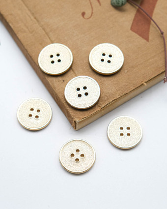 Bouton Paillettes et Tour Doré - Beige - Mercerine