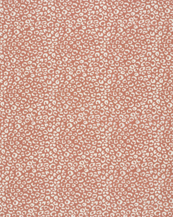 Popeline de Coton Motif Léopard Vieux Rose- Mercerine