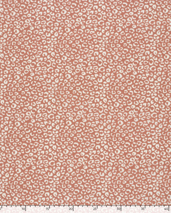 Popeline de Coton Motif Léopard Vieux Rose- Mercerine