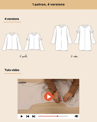 Patron Pull & Robe Pull MAIA - Majam - Mercerine