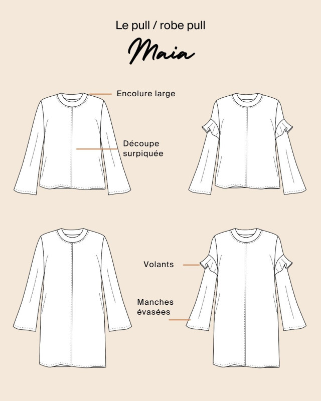 Patron Pull & Robe Pull MAIA - Majam - Mercerine