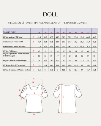 Patron Blouse DOLL - Maison Fauve| Mercerine