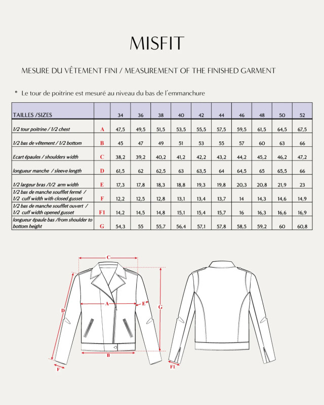Patron Blouson MISFIT - Maison Fauve | Mercerine