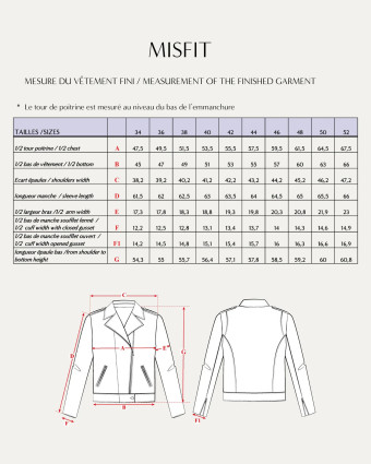 Patron Blouson MISFIT - Maison Fauve | Mercerine