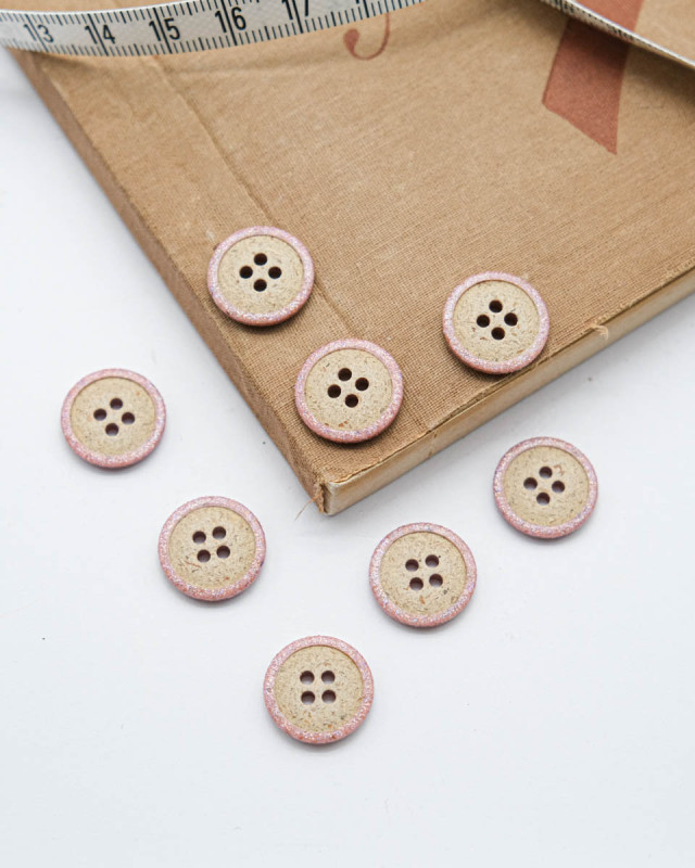 Bouton Recyclé Bord Paillettes  - Mercerine