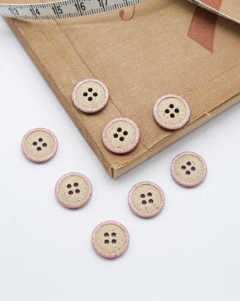 Bouton Recyclé Bord Paillettes  - Mercerine