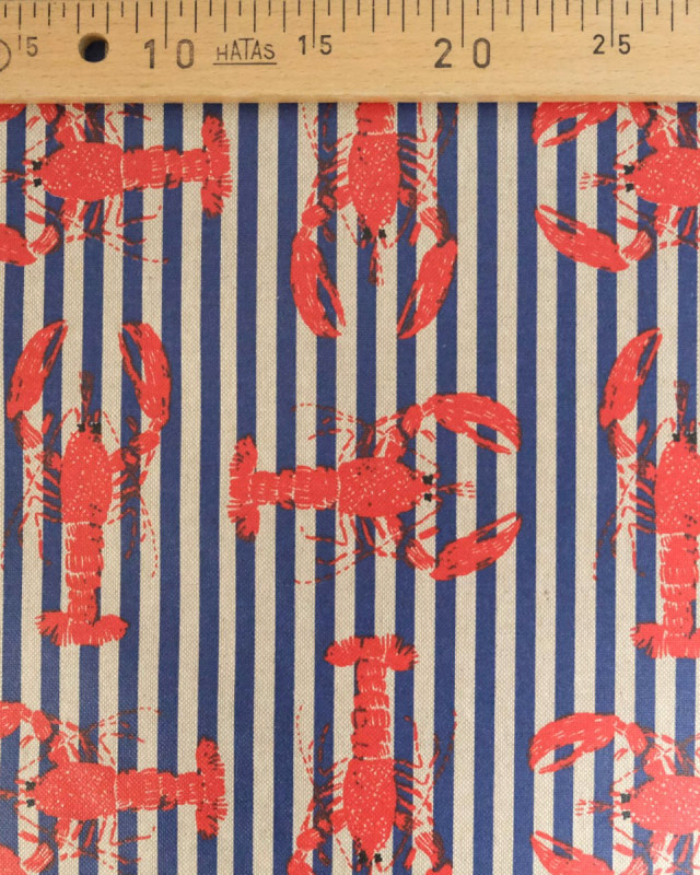 Tissu Enduit Lobster Navy - Mercerine