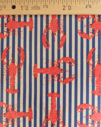 Tissu Enduit Lobster Navy - Mercerine