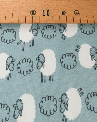 Tissu Sweat Imprimé Mouton Envers Doudou - Maison Klem