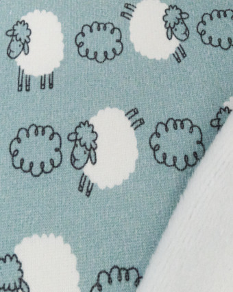 Tissu Sweat Imprimé Mouton Envers Doudou - Maison Klem