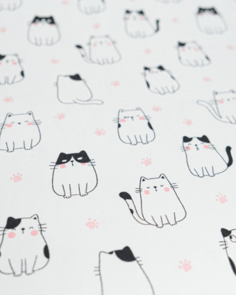 Jersey de Coton Imprimé Club Chat - Mercerine