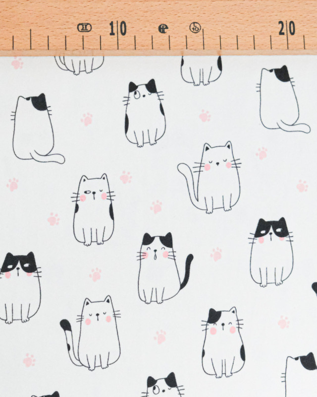 Jersey de Coton Imprimé Club Chat - Mercerine